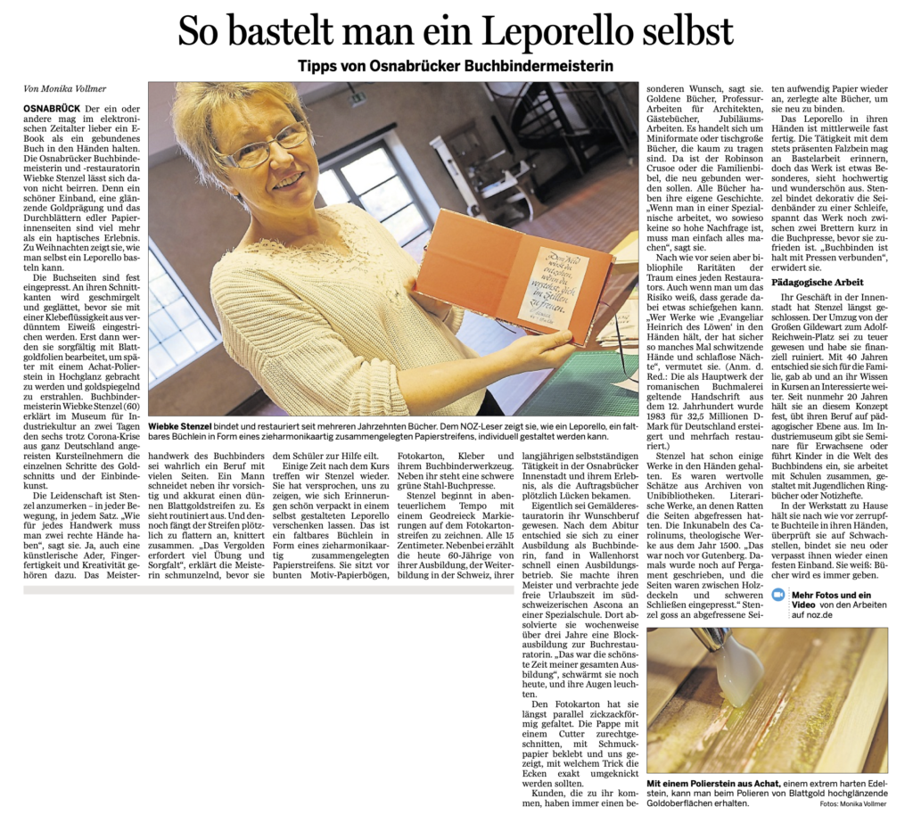 NOZ 15.12.2020 - So bastelt man ein Leporello selbst